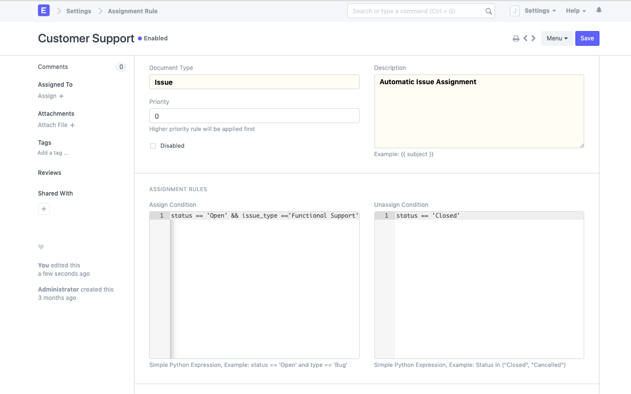 Automate Ticket Assignments