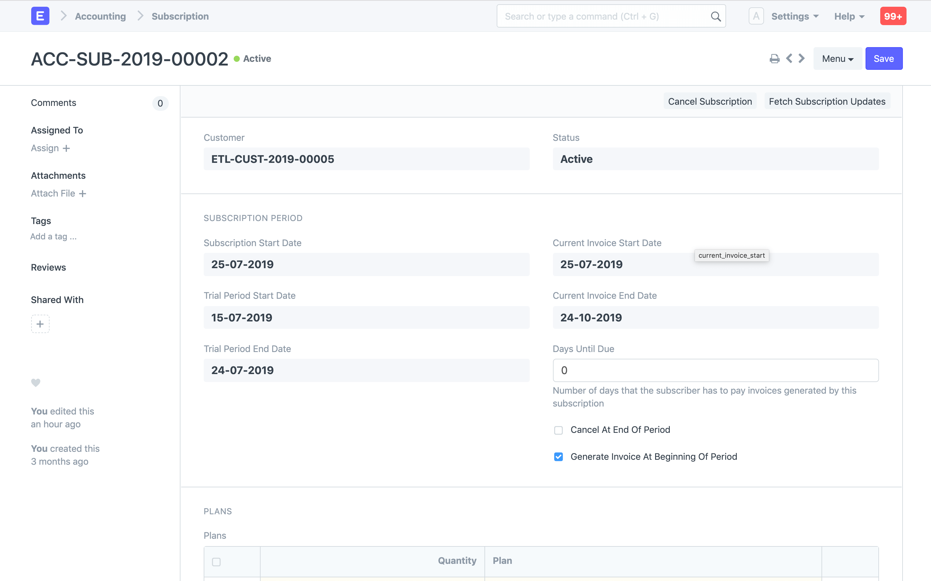 Automated Invoicing